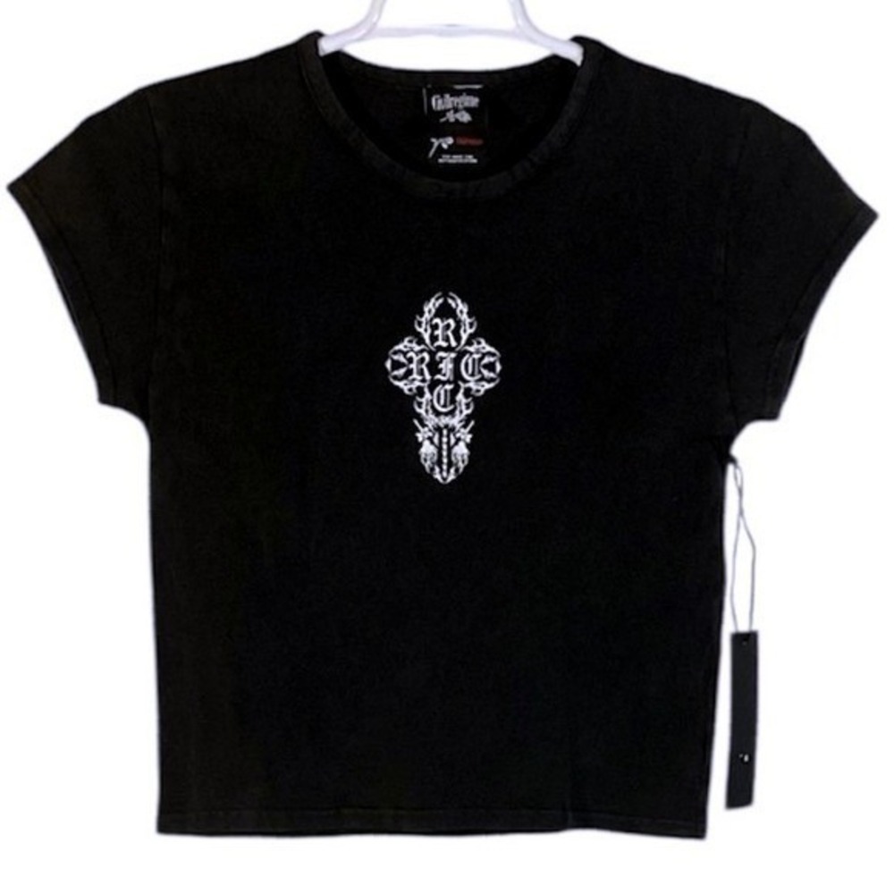 Civil Regime Concrete Sin Energy Baby Tee Vintage Black XLarge